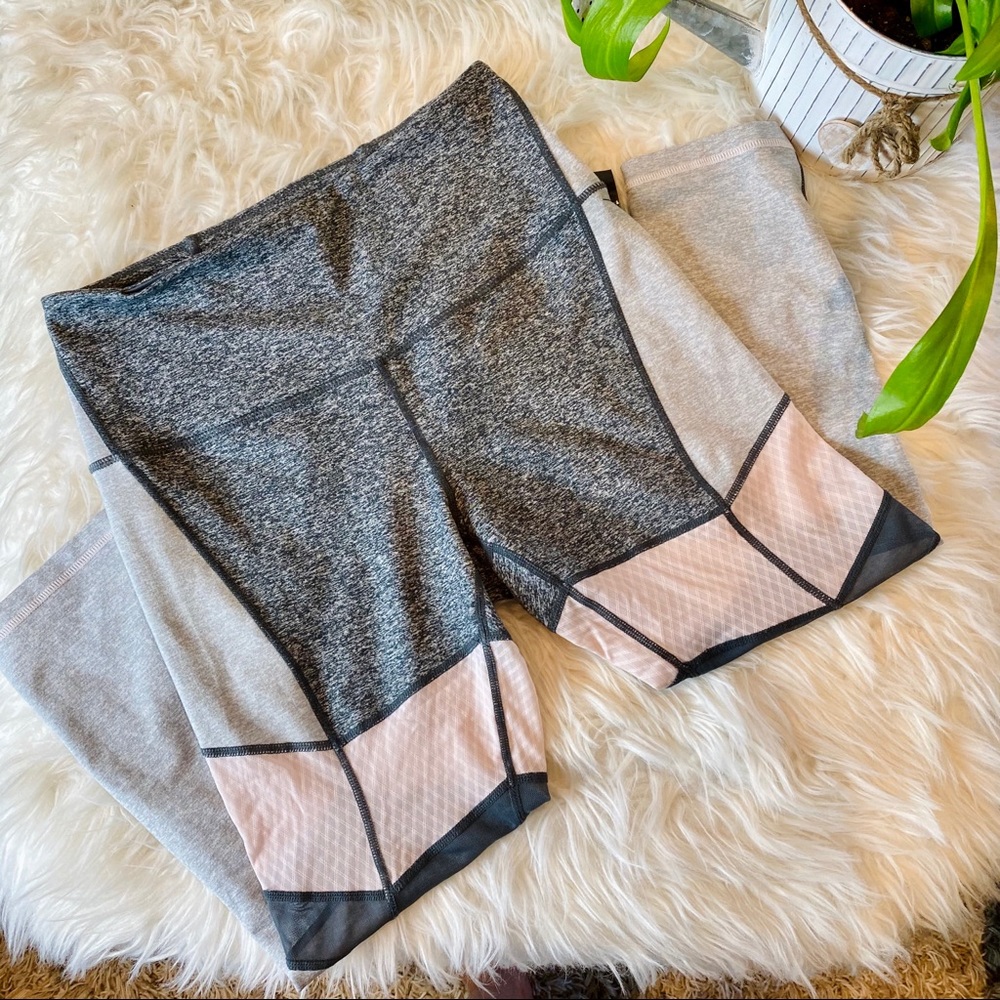 Zella crop leggings sports wear pink and grey NEW!